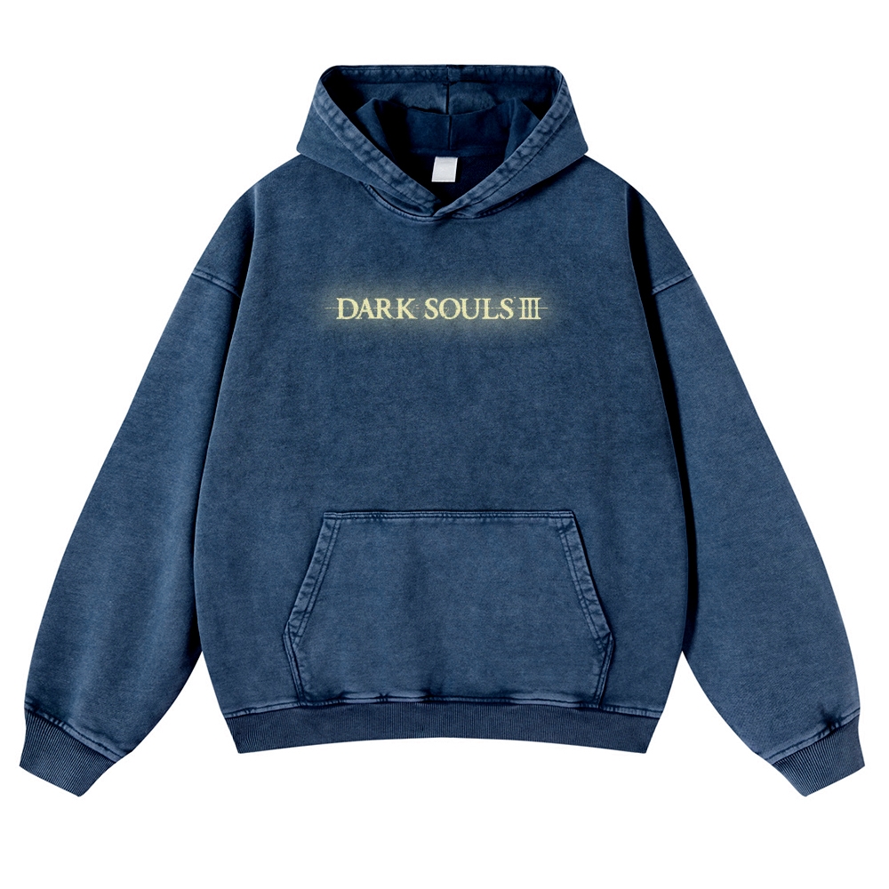 DARK SOULS Casual Washed Hoodies 2506023796