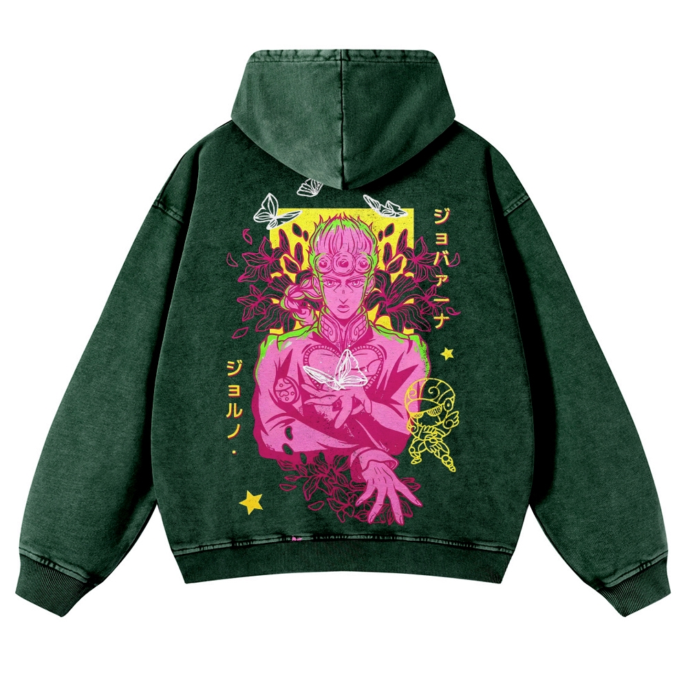  Jojo's Bizarre Adventure Casual Washed Hoodies 2506023895