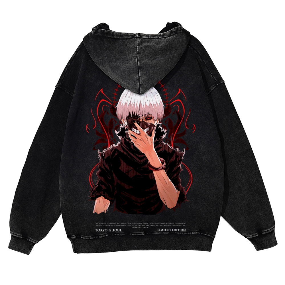 Tokyo Ghoul Casual Washed Hoodies 2506023904