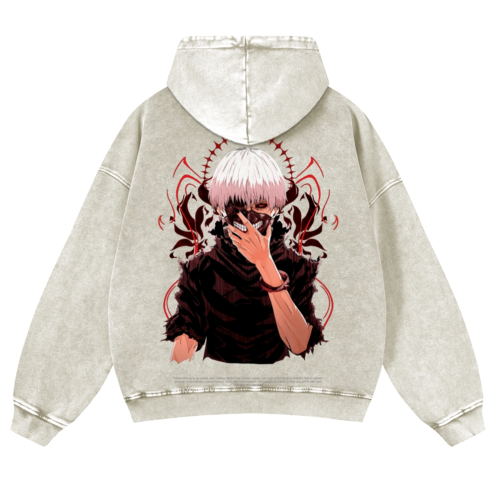 Tokyo Ghoul Casual Washed Hoodies 2506023904