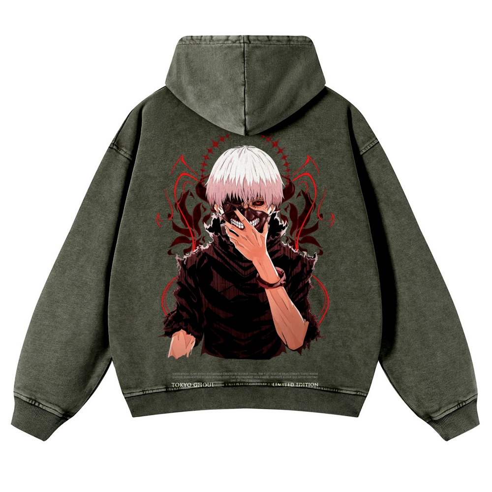 Tokyo Ghoul Casual Washed Hoodies 2506023904