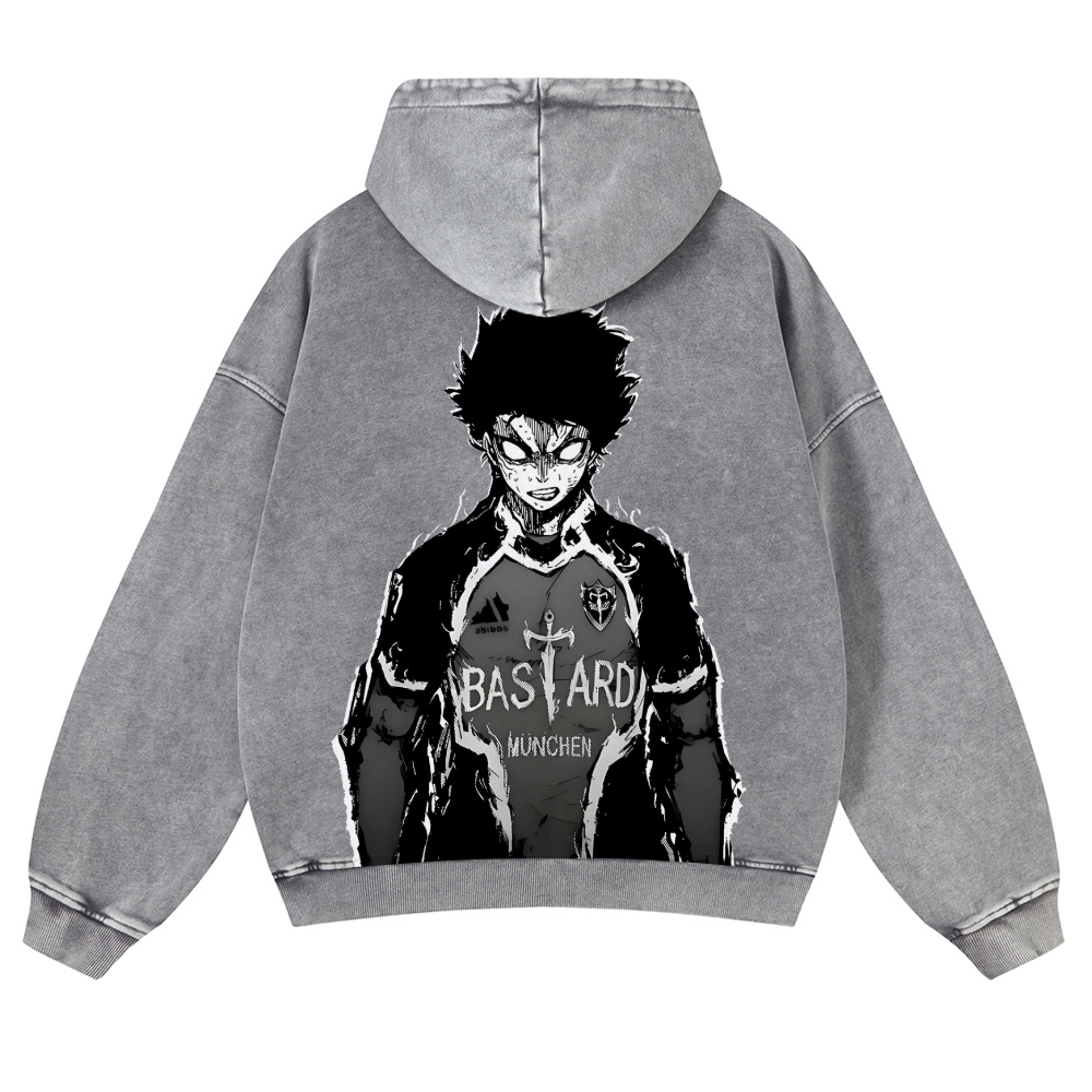 Blue Lock Blue Lock Isagi  Casual Washed Hoodies 2506023910