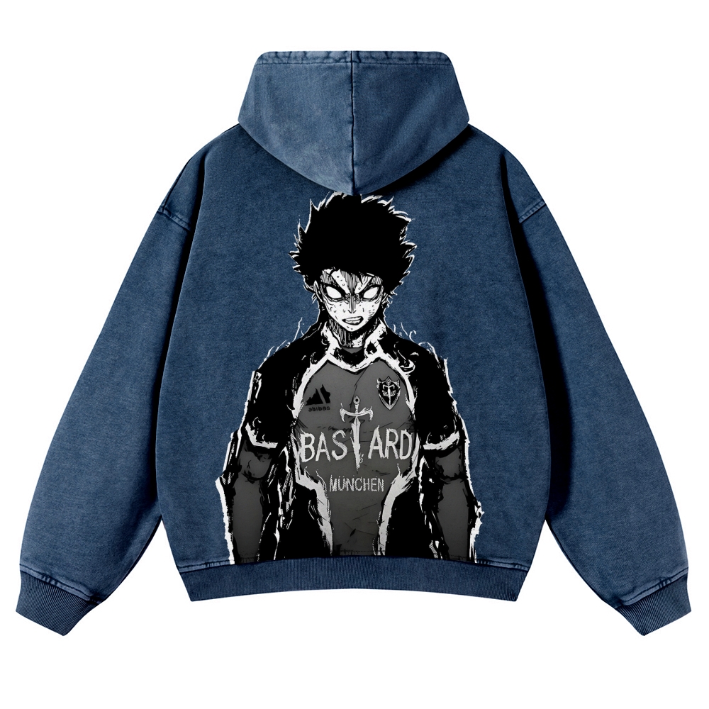 Blue Lock Blue Lock Isagi  Casual Washed Hoodies 2506023910