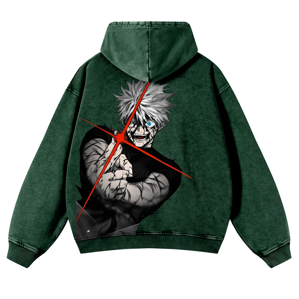 Jujutsu Kaisen Gojo Satoru Casual Washed Hoodies 2506023918
