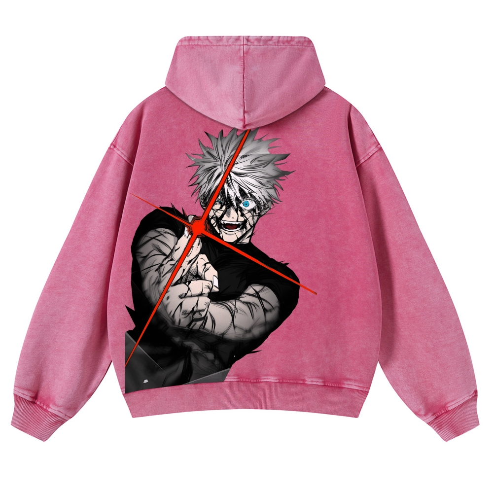 Jujutsu Kaisen Gojo Satoru Casual Washed Hoodies 2506023918