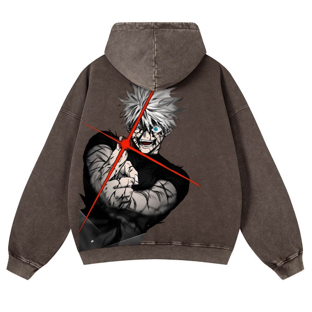 Jujutsu Kaisen Gojo Satoru Casual Washed Hoodies 2506023918