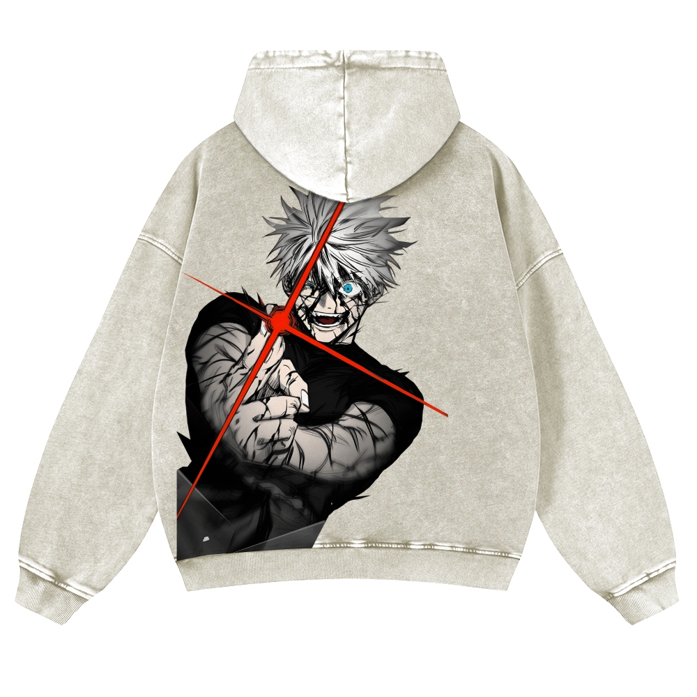 Jujutsu Kaisen Gojo Satoru Casual Washed Hoodies 2506023918