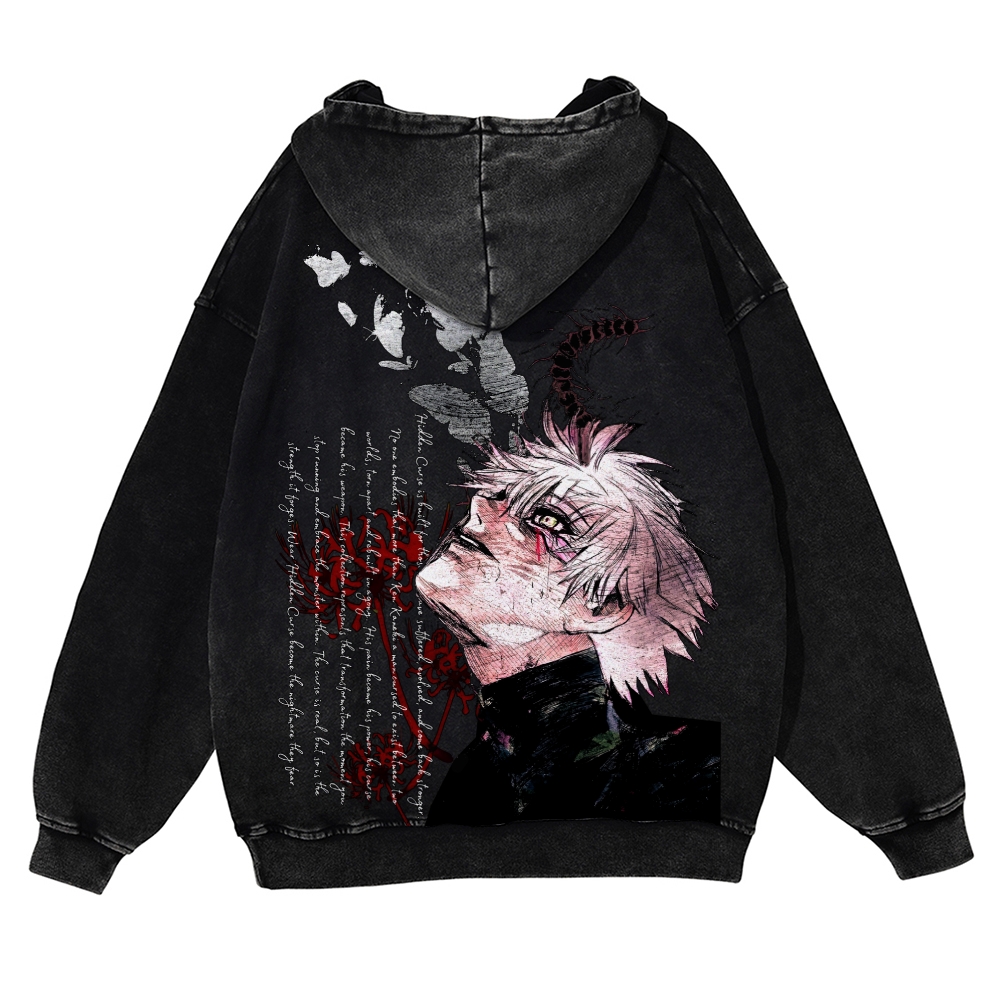 Tokyo Ghoul Casual Washed Hoodies 2506023997