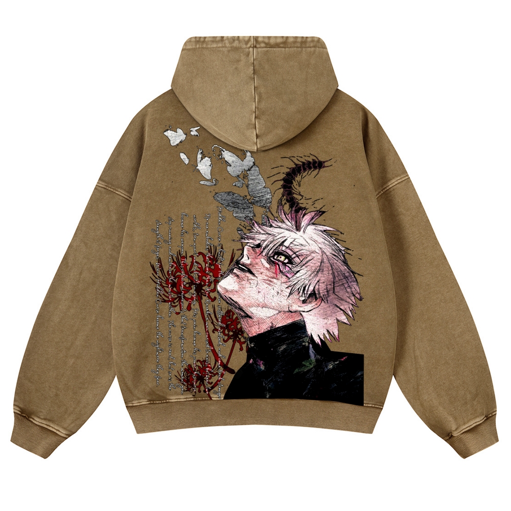 Tokyo Ghoul Casual Washed Hoodies 2506023997