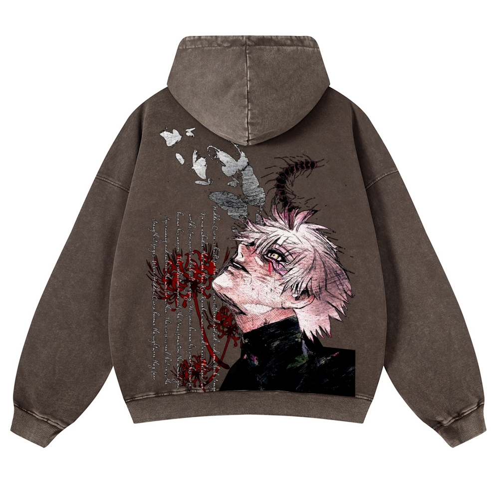 Tokyo Ghoul Casual Washed Hoodies 2506023997