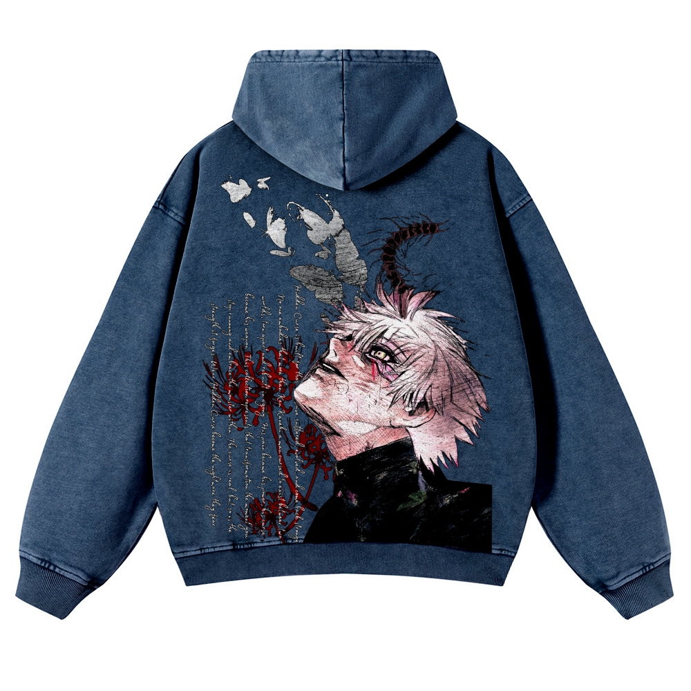 Tokyo Ghoul Casual Washed Hoodies 2506023997