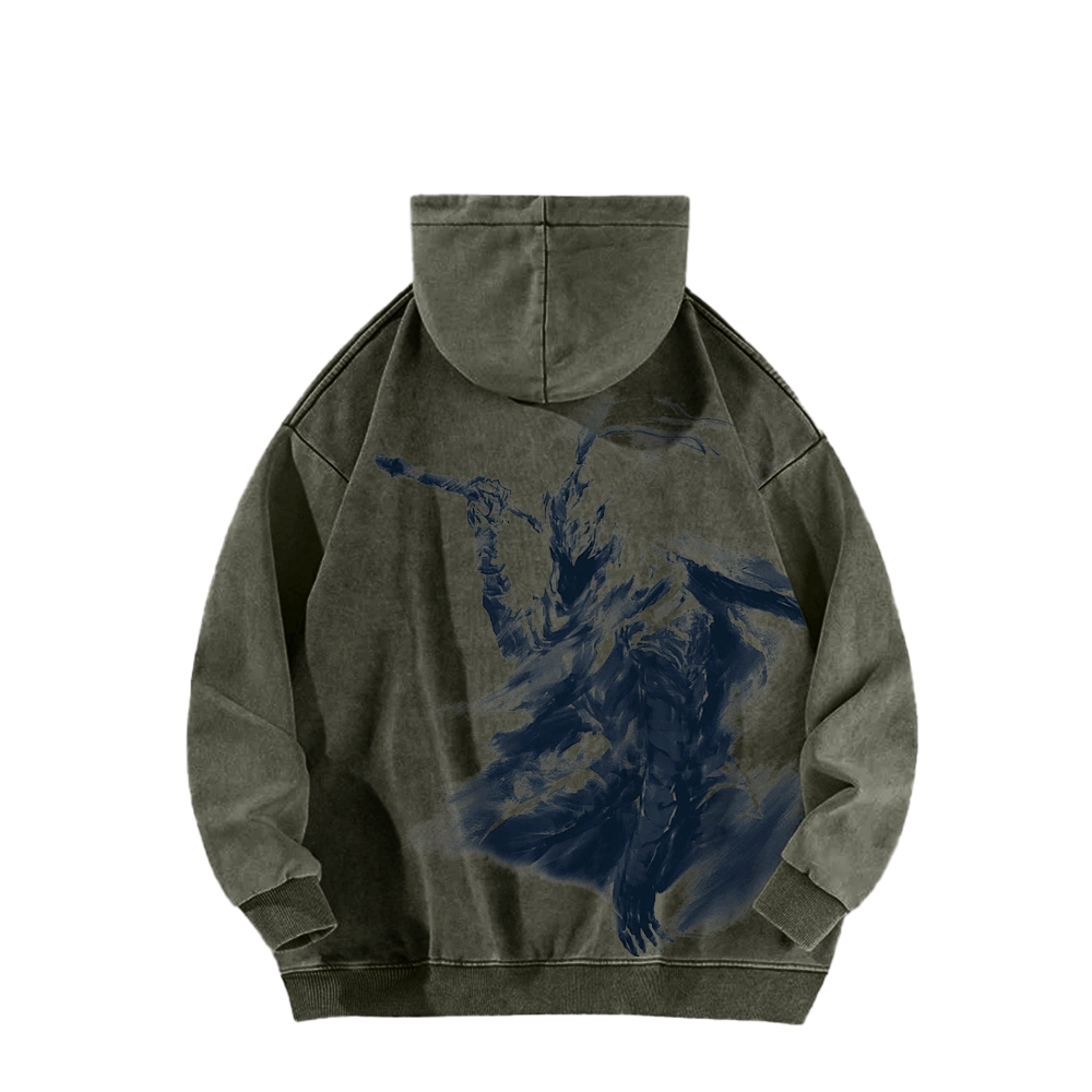 DARK SOULS Casual Washed Hoodies 2506024001