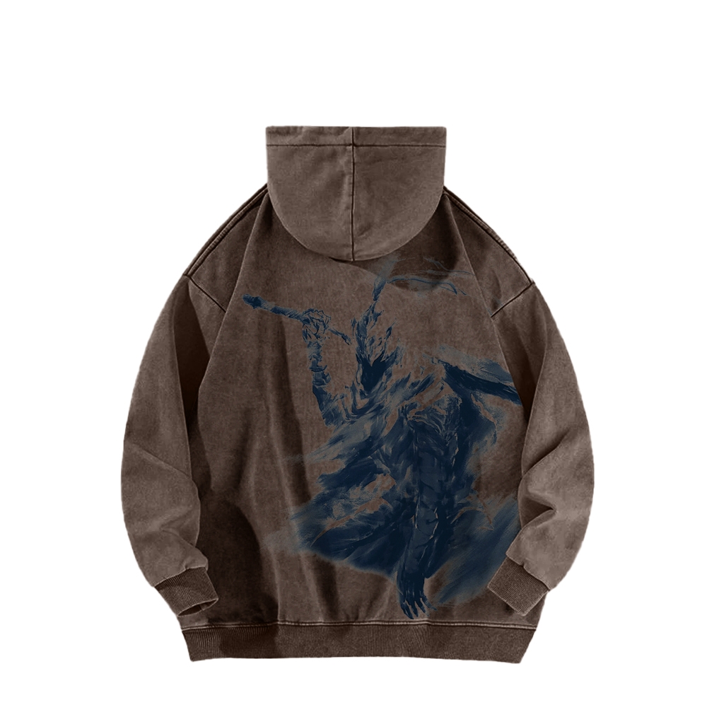 DARK SOULS Casual Washed Hoodies 2506024001