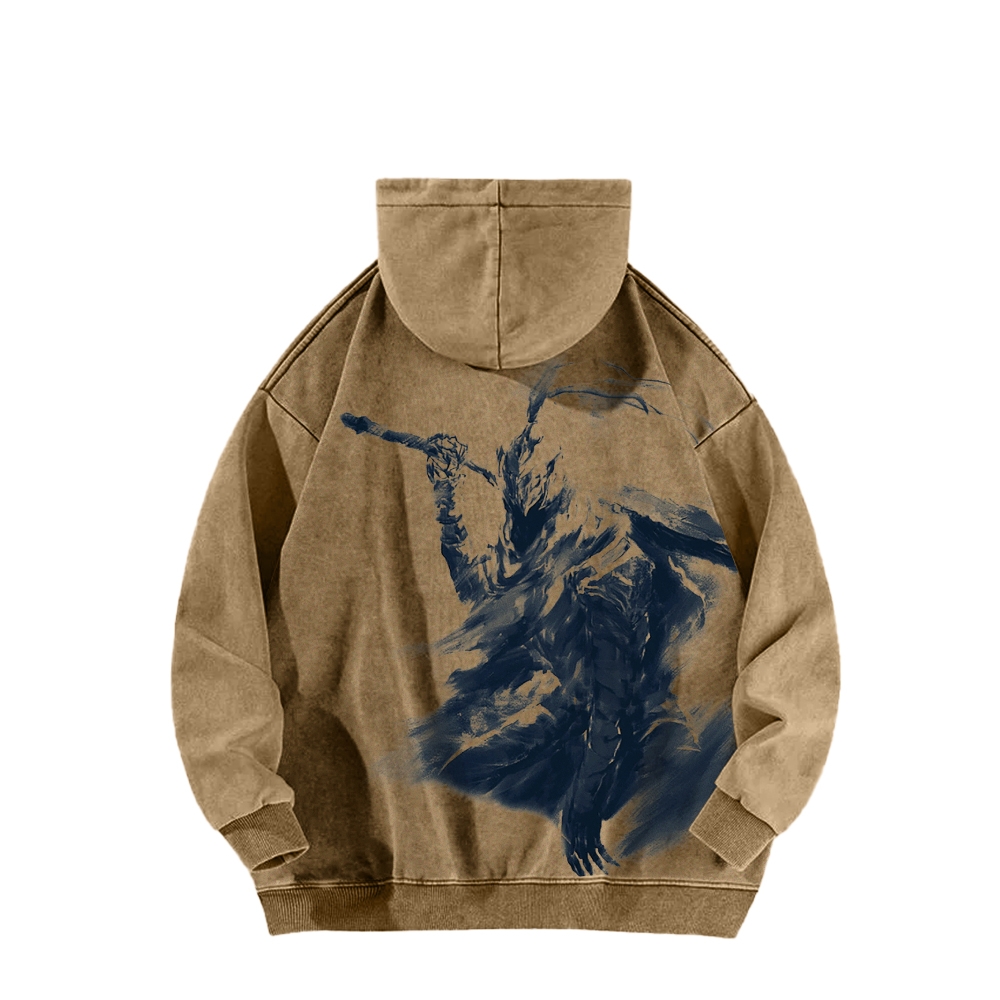 DARK SOULS Casual Washed Hoodies 2506024001