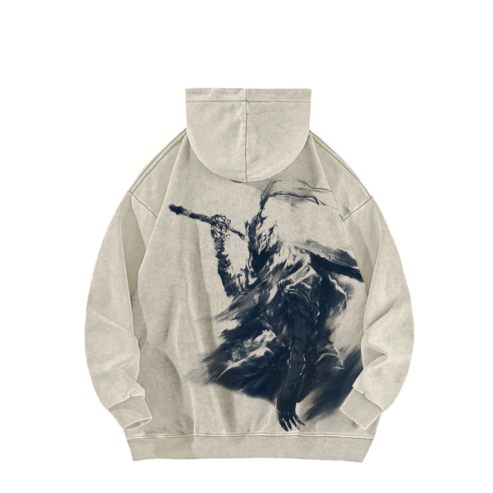 DARK SOULS Casual Washed Hoodies 2506024001