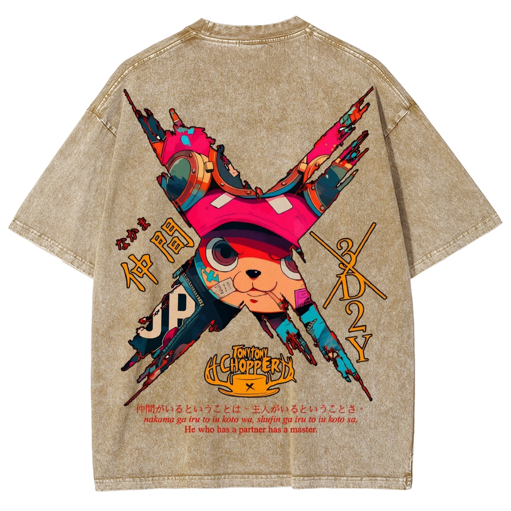 One Piece Unisex Fit Washed T-Shirt 2506024093