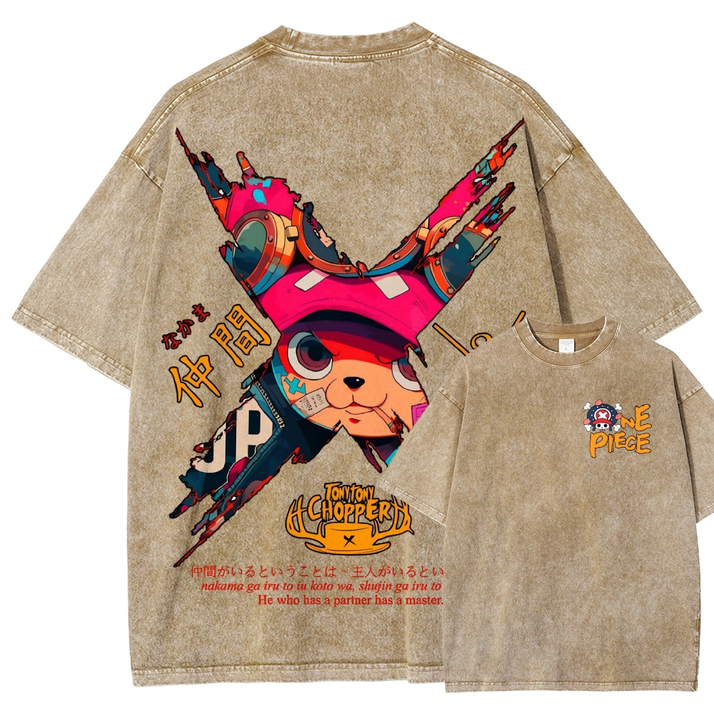 One Piece Unisex Fit Washed T-Shirt 2506024093