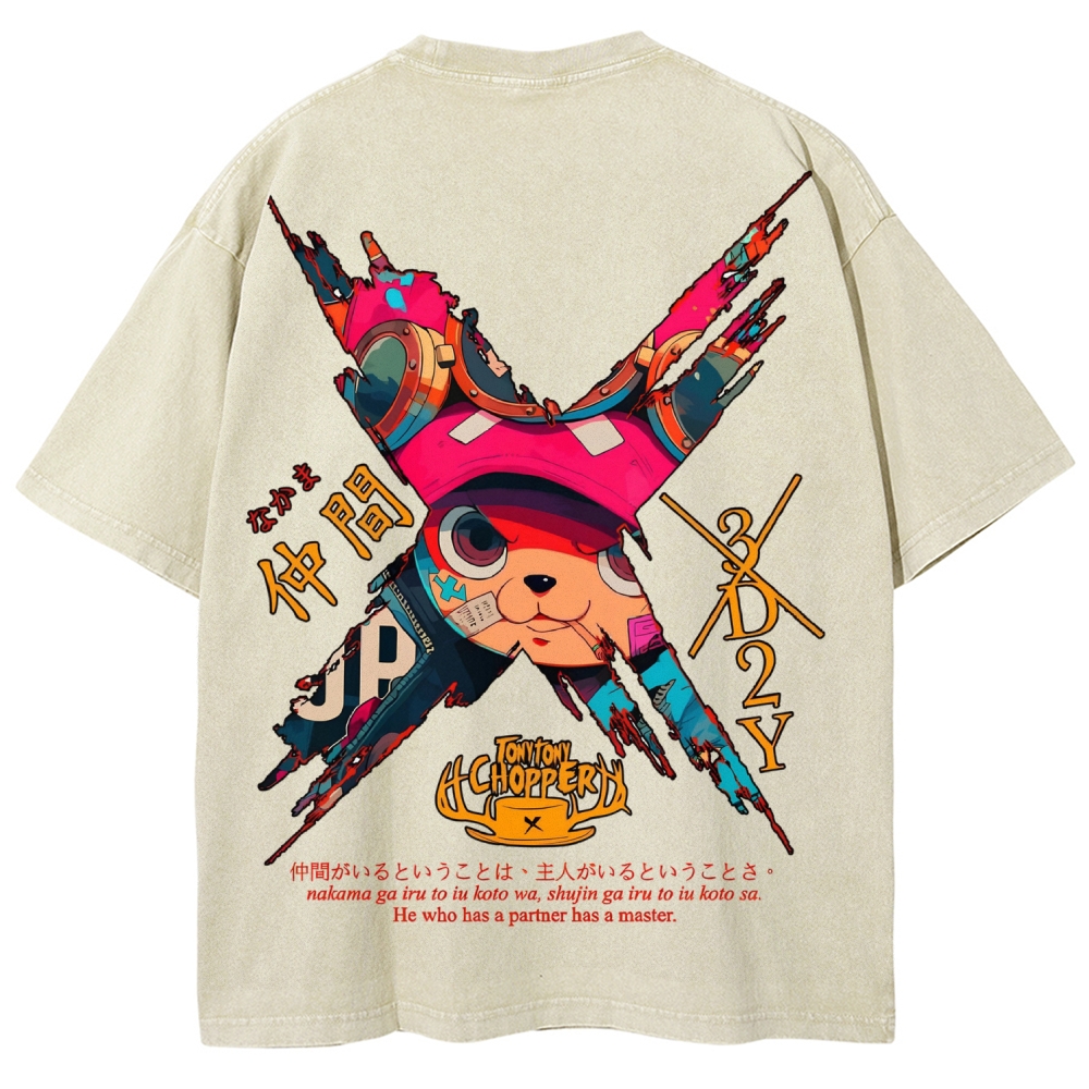 One Piece Unisex Fit Washed T-Shirt 2506024093