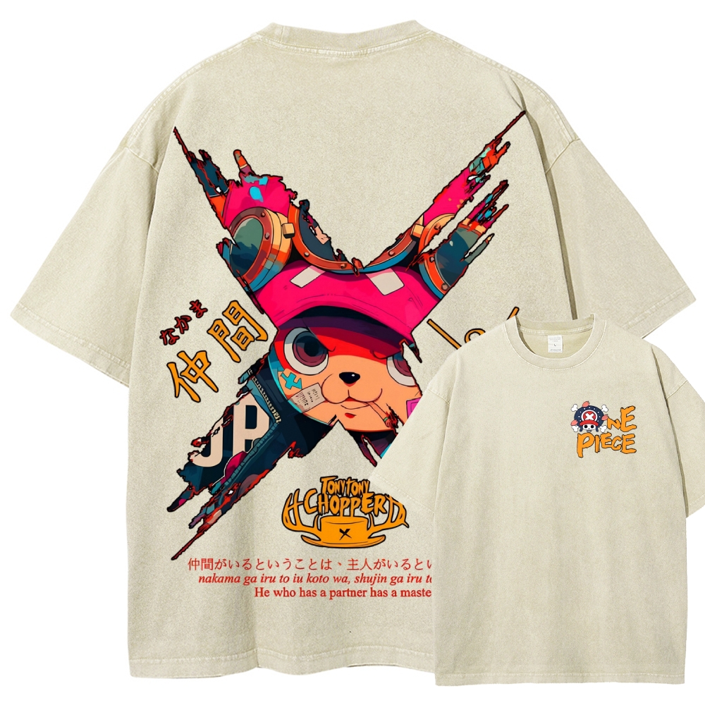 One Piece Unisex Fit Washed T-Shirt 2506024093