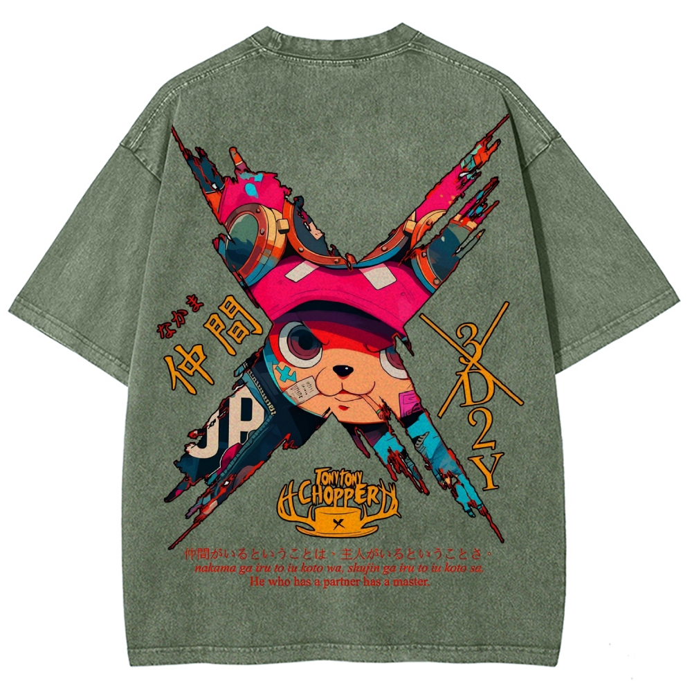 One Piece Unisex Fit Washed T-Shirt 2506024093