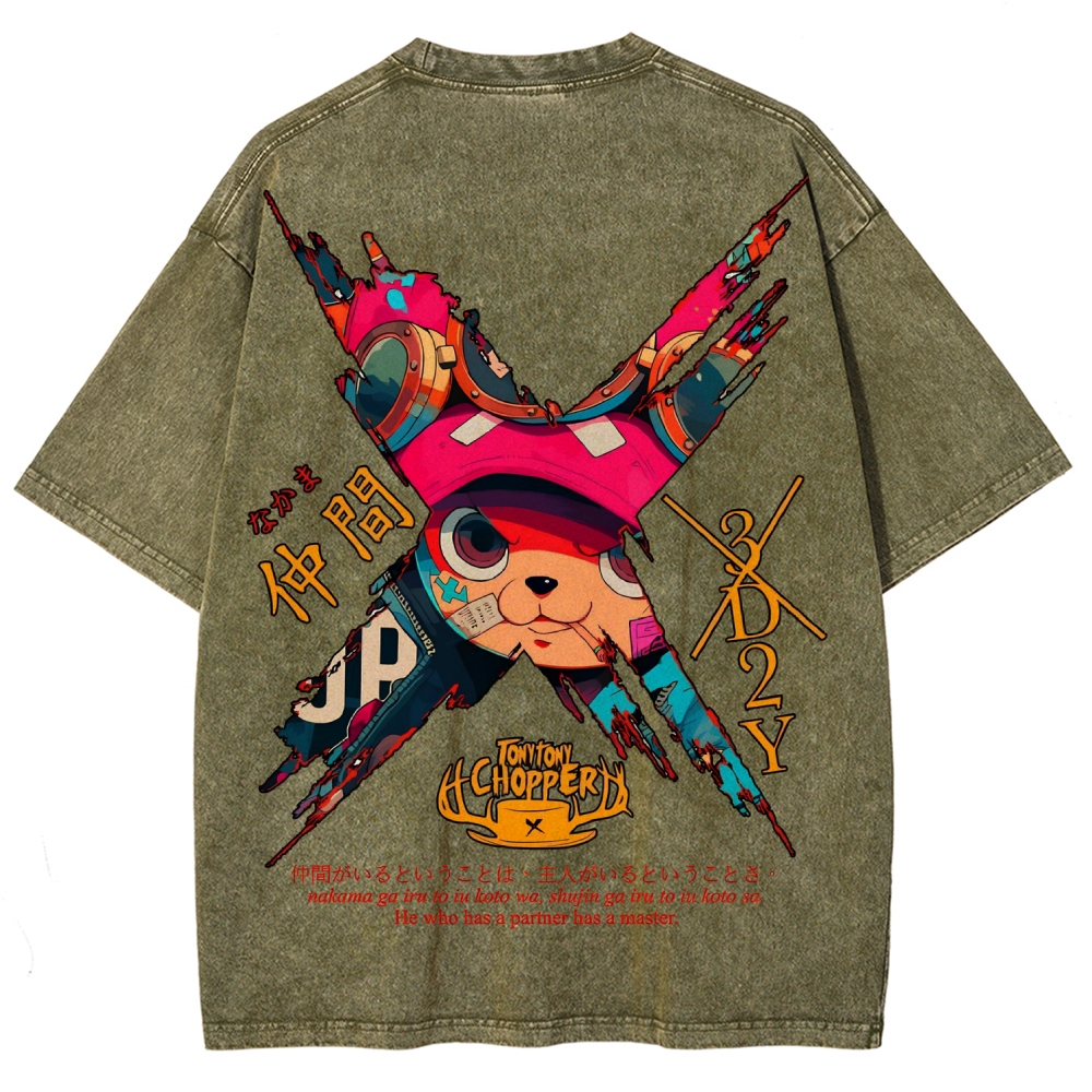 One Piece Unisex Fit Washed T-Shirt 2506024093