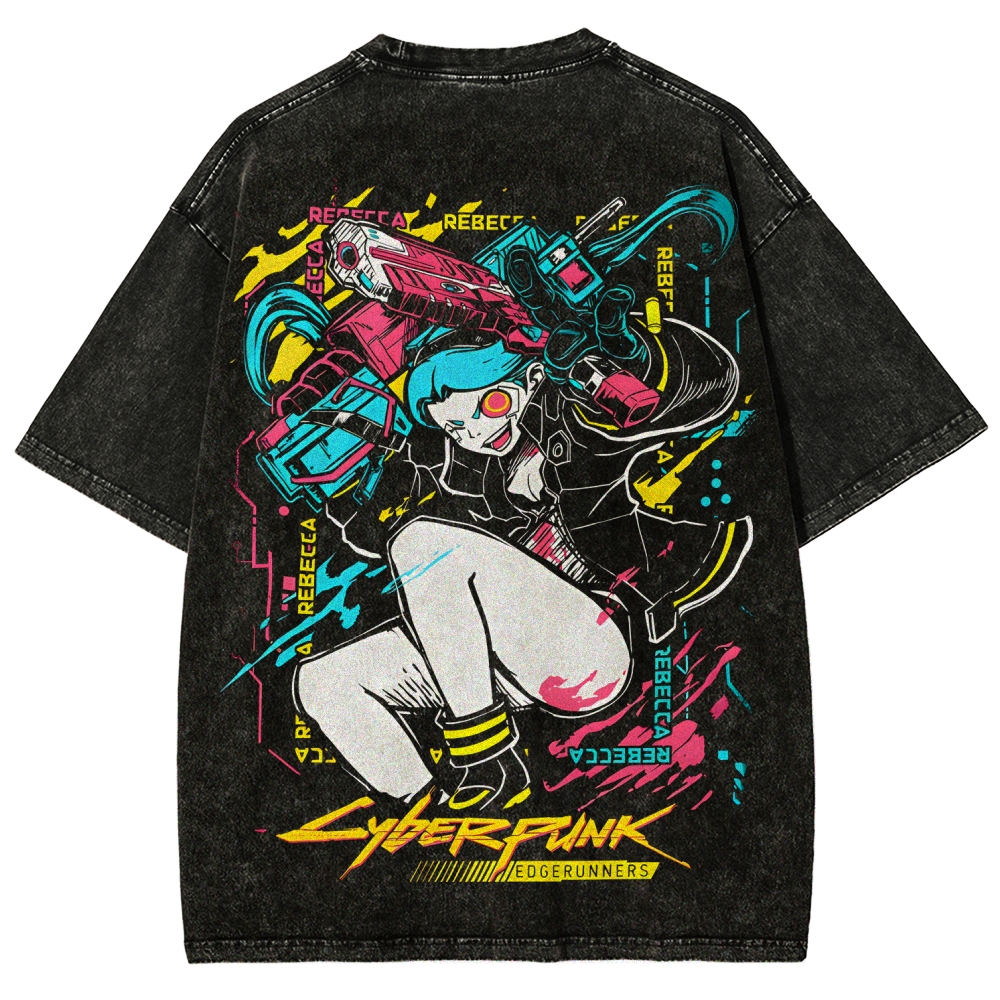 Cyberpunk Unisex Fit Washed T-Shirt 2507008512