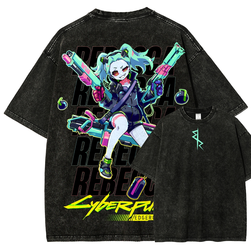 Cyberpunk Unisex Fit Washed T-Shirt 2507008558