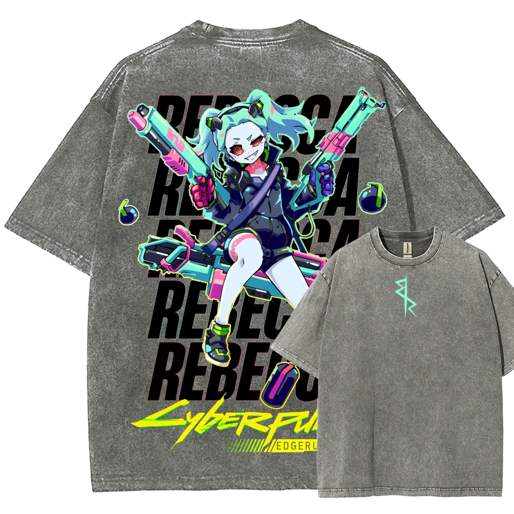 Cyberpunk Unisex Fit Washed T-Shirt 2507008558