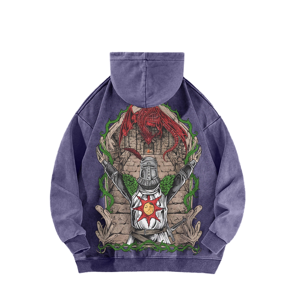 Casual Washed Hoodie 2507012080