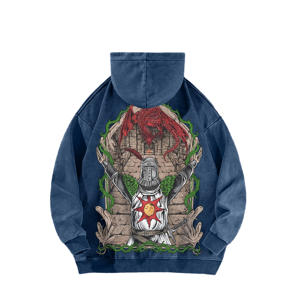 Casual Washed Hoodie 2507012080