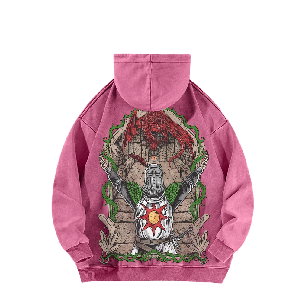 Casual Washed Hoodie 2507012080