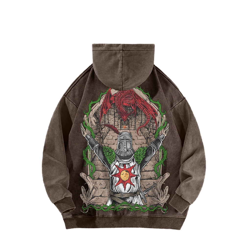 Casual Washed Hoodie 2507012080