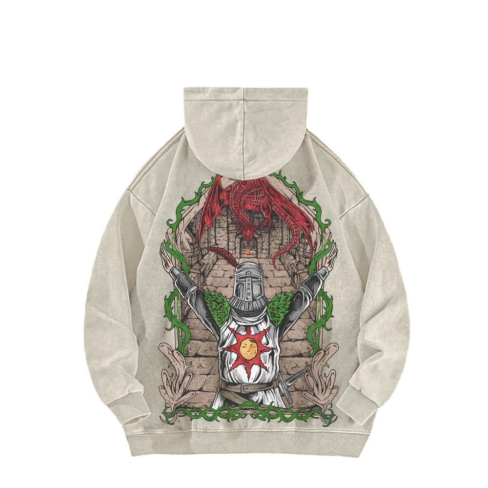 Casual Washed Hoodie 2507012080