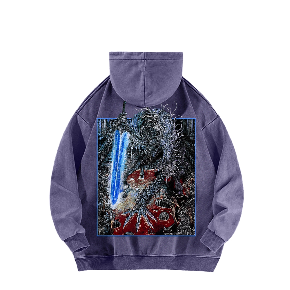 Casual Washed Hoodie 2507012082