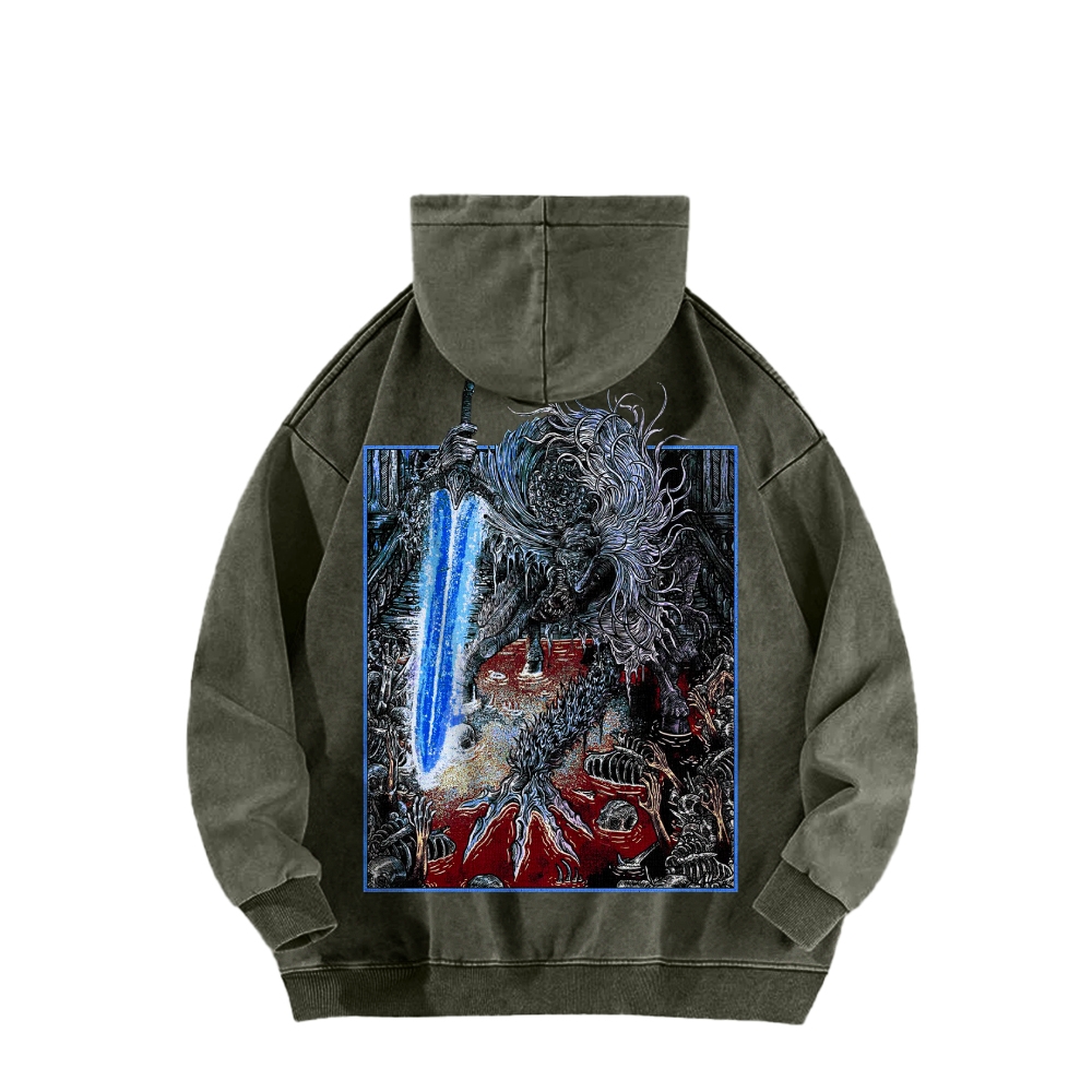 Casual Washed Hoodie 2507012082