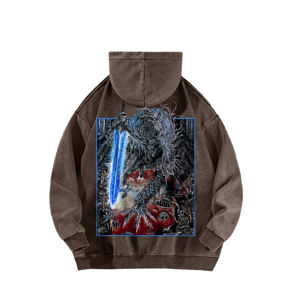 Casual Washed Hoodie 2507012082