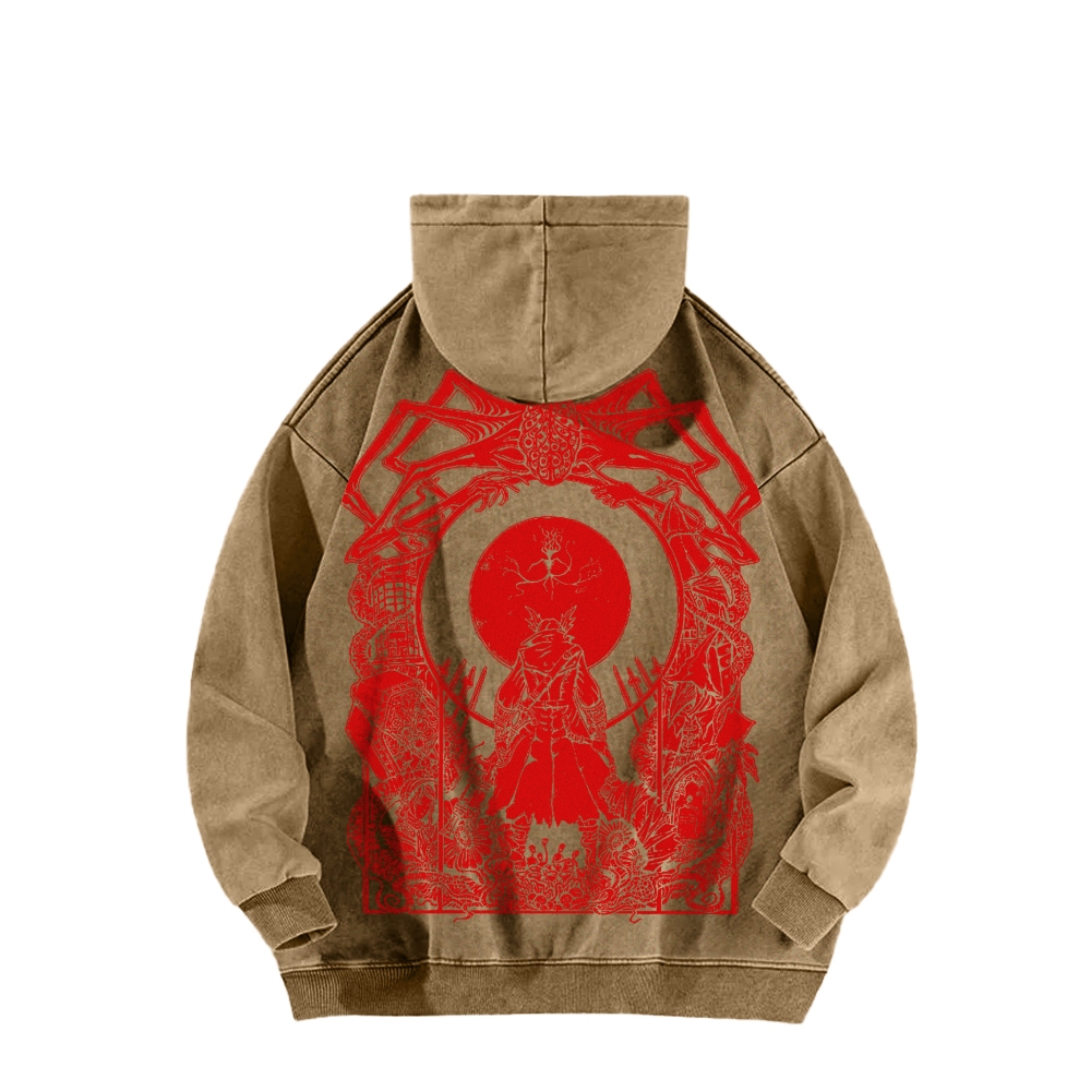 Casual Washed Hoodie 2507012083