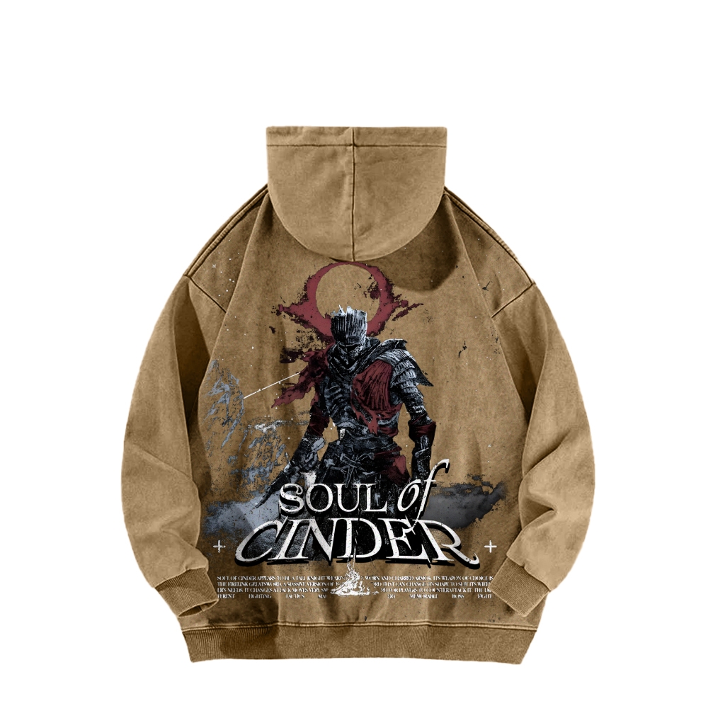 Casual Washed Hoodie 2507012086