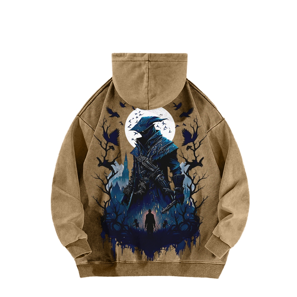 Casual Washed Hoodie 2507012101