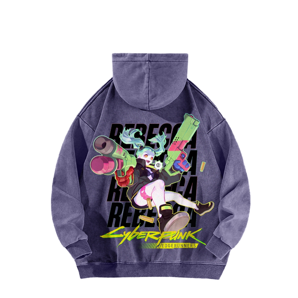 Cyberpunk: Edgerunners Casual Washed Hoodie 2507022462