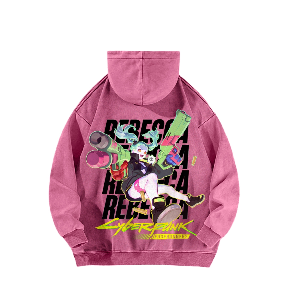 Cyberpunk: Edgerunners Casual Washed Hoodie 2507022462