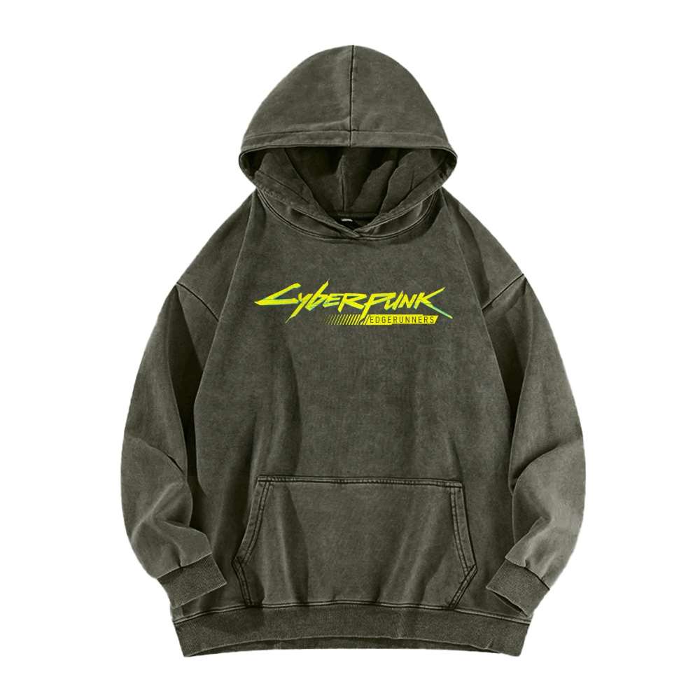 Cyberpunk: Edgerunners Casual Washed Hoodie 2507022462