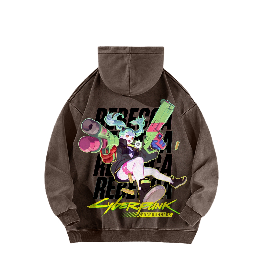 Cyberpunk: Edgerunners Casual Washed Hoodie 2507022462
