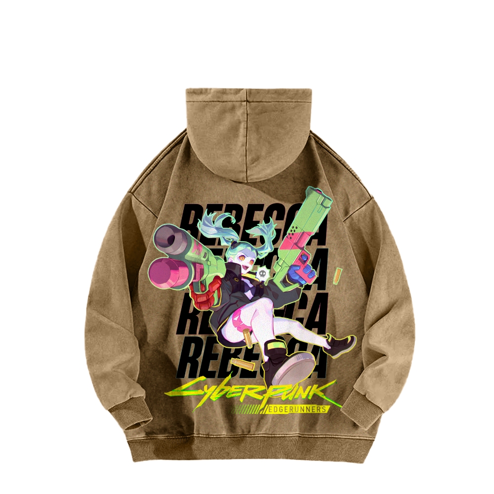 Cyberpunk: Edgerunners Casual Washed Hoodie 2507022462