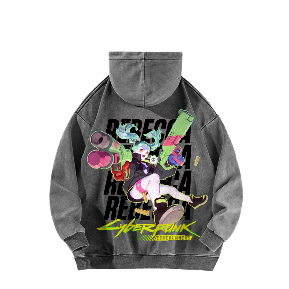 Cyberpunk: Edgerunners Casual Washed Hoodie 2507022462