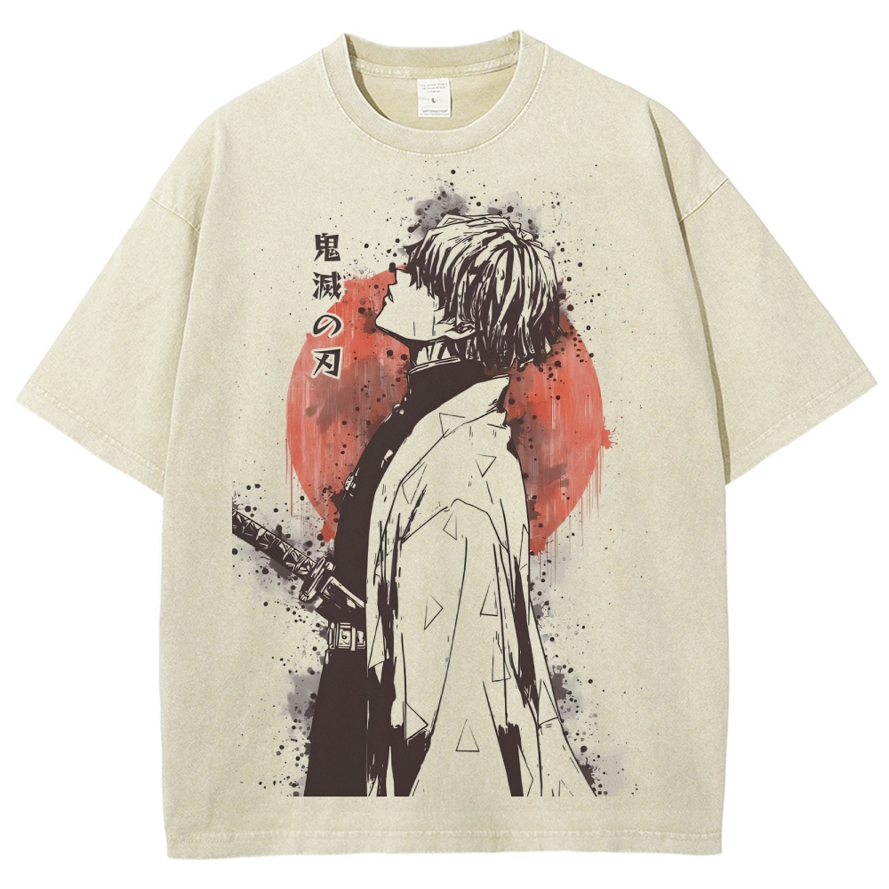 Demon Slayer Unisex Fit Washed T-Shirt 2507024843