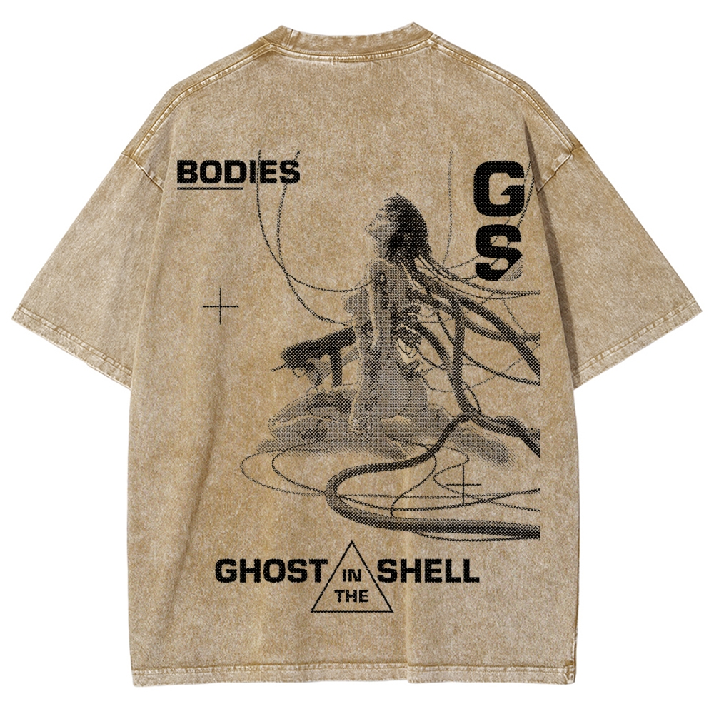 Ghost in the Shell Unisex Fit Washed T-Shirt 2507028711