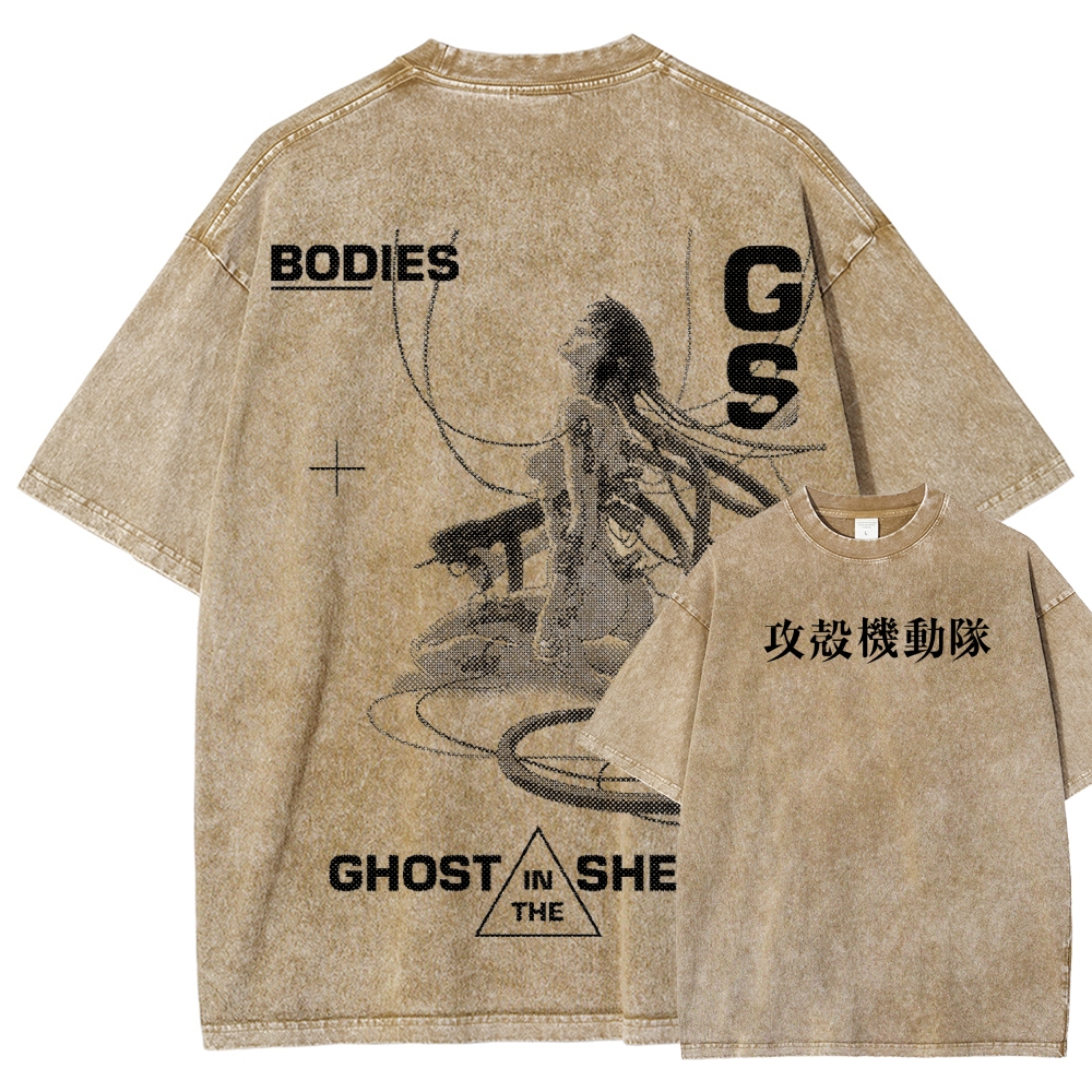 Ghost in the Shell Unisex Fit Washed T-Shirt 2507028711