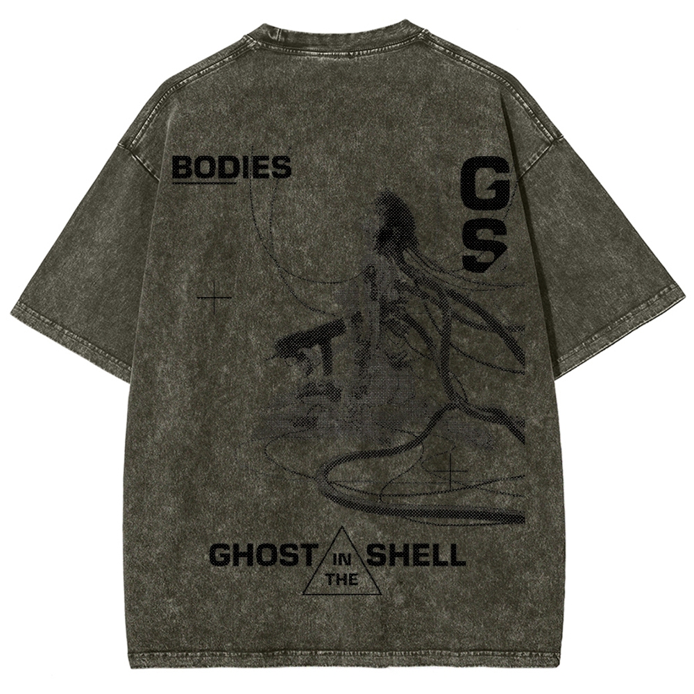 Ghost in the Shell Unisex Fit Washed T-Shirt 2507028711