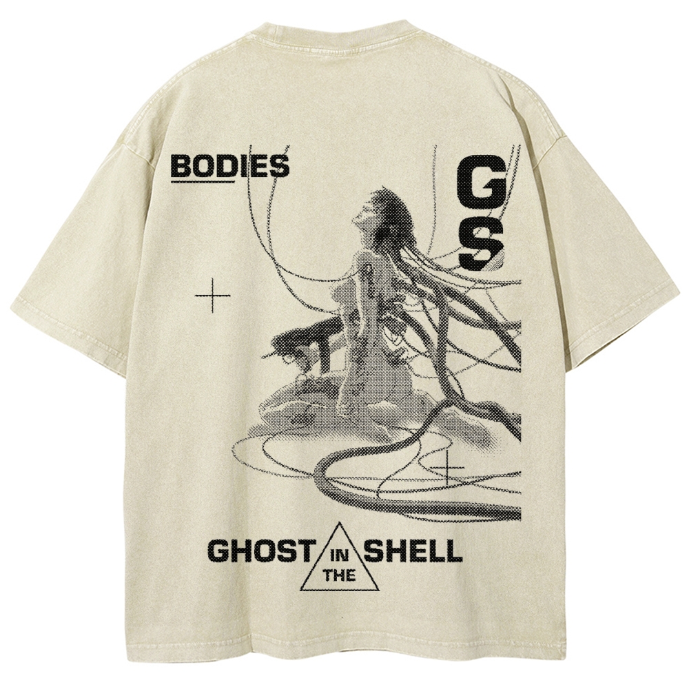 Ghost in the Shell Unisex Fit Washed T-Shirt 2507028711